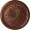 Ekena Millwork Luton Ceiling Medallion (Fits Canopies up to 1 1/8"), Hand-Painted Copper Penny, 15 3/4"OD x 5/8"P CM16LUCPS - alternate 1